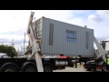 Interstate removals  side loader moving container unload  perth