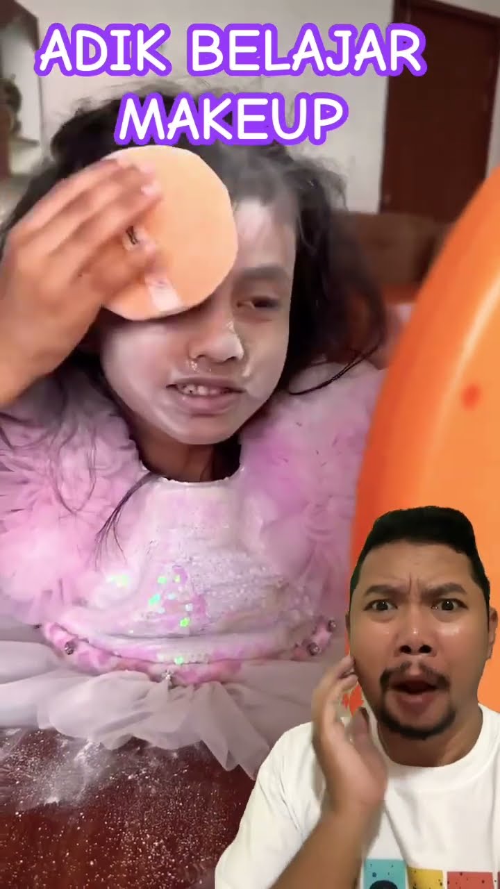 ADIK BELAJAR MAKEUP SENDIRI!!!!? #comedy #funny #cutebaby #love #shortsfeed