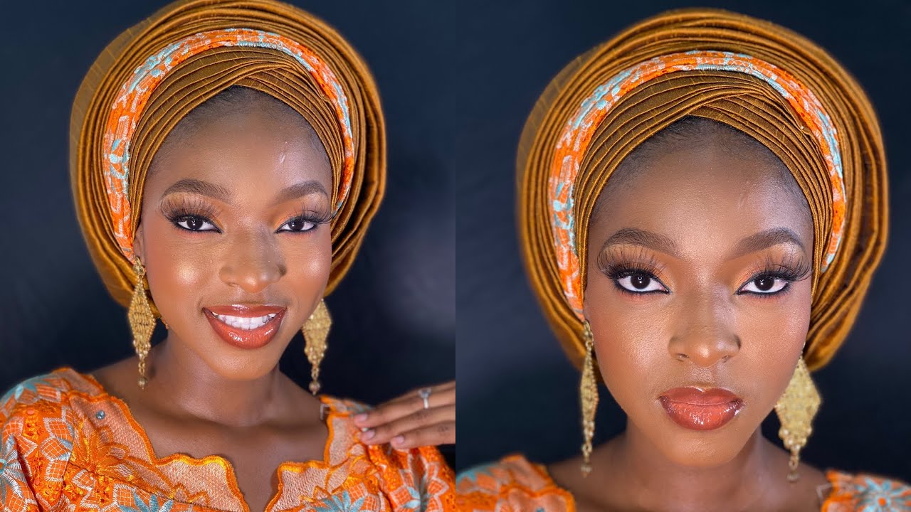 How to tie a bridal turban | using rawsilk and lace material