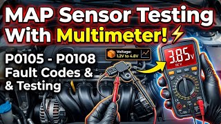 MAP Sensor Testing With Multimeter | Fault Codes P0105 To P0109 & Cleaning Guide