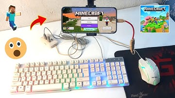 Minecraft Keyboard Mouse Mobile Se Kaise Khele Gaming Setup 2025 | Minecraft Gameplay Setup