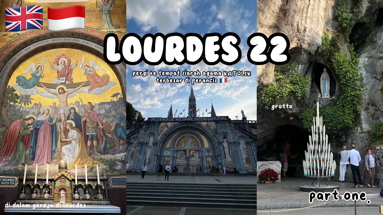 PERGI KE TEMPAT ZIARAH AGAMA KATOLIK TERBESAR DI PERANCIS. LOURDES VLOG #1 🇫🇷 | INDONESIA🇮🇩