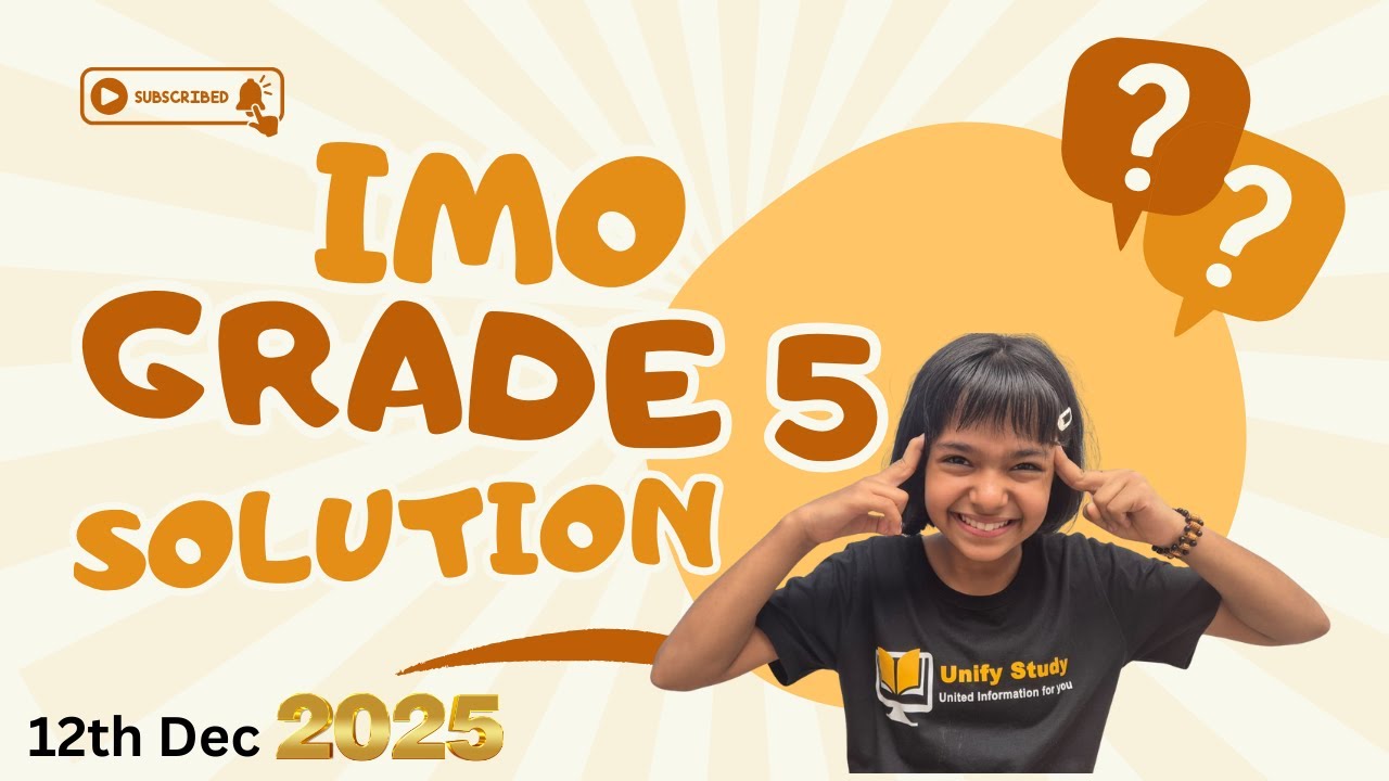 SOF IMO Grade 5 Answer Key Solution Explanation 12th Dec 2025|The ...
