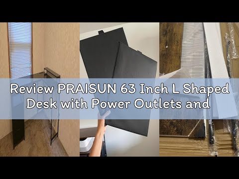 Review PRAISUN 63 Inch L Shaped Desk with Power Outlets and USB-C Port, Computer Corner Home Office