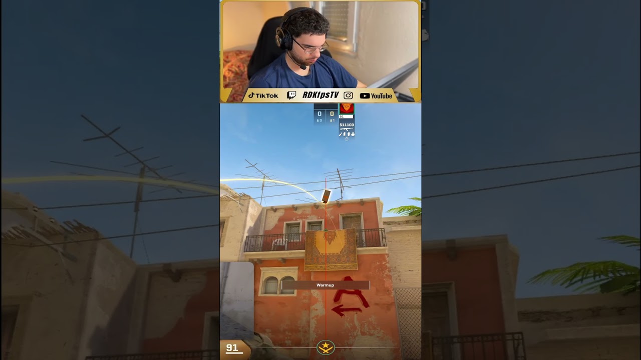 All Mid Smokes from Spawn 💨 | Window, Short & Connector — Mirage CS2