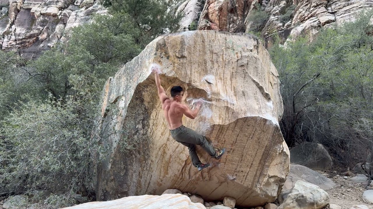 We Need Ice Stand (V9) - Red Rock Bouldering: Icebox Canyon