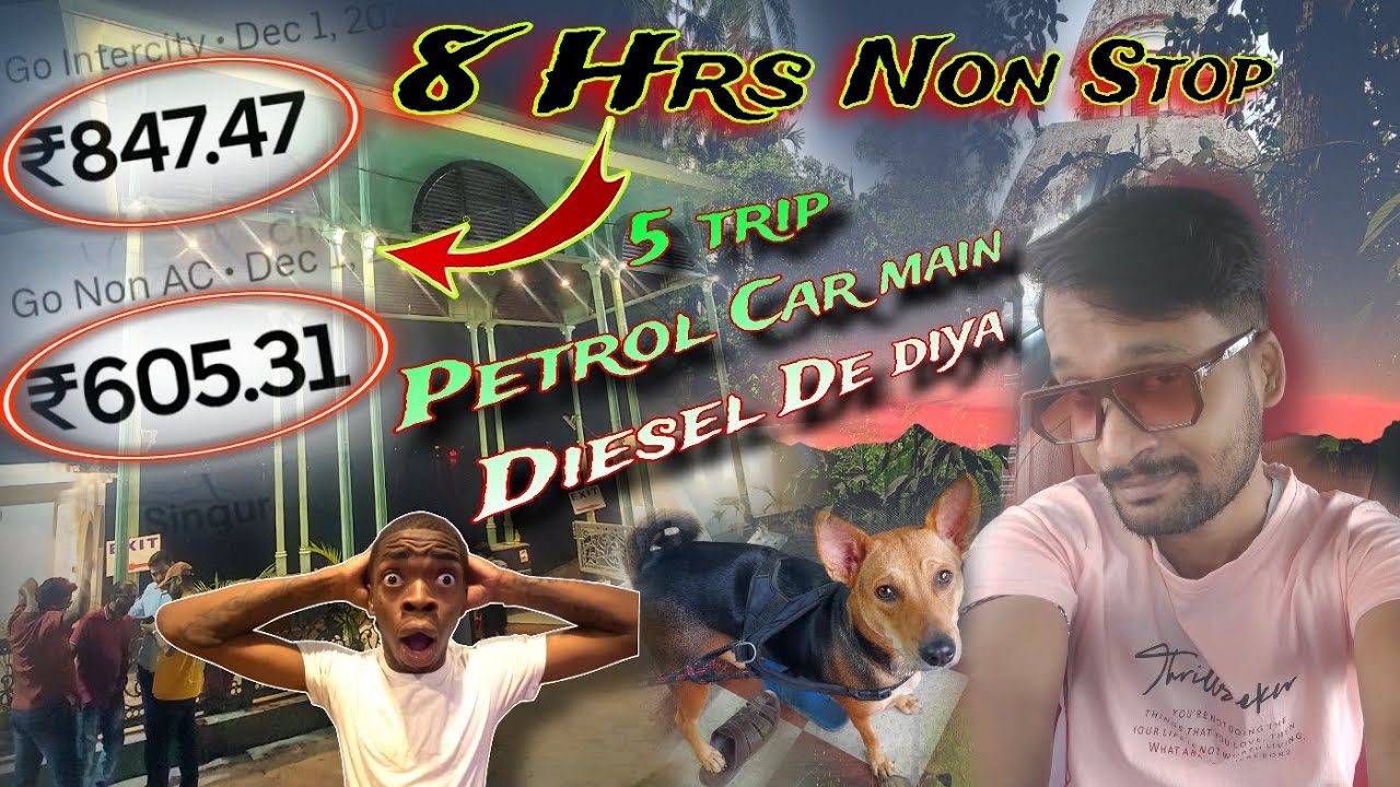 8 Hrs Non Stop 😭 - Kolkata Ola Uber Market | Bad Day | WagonR Tour H3 petrol | Biker Boy Samir 