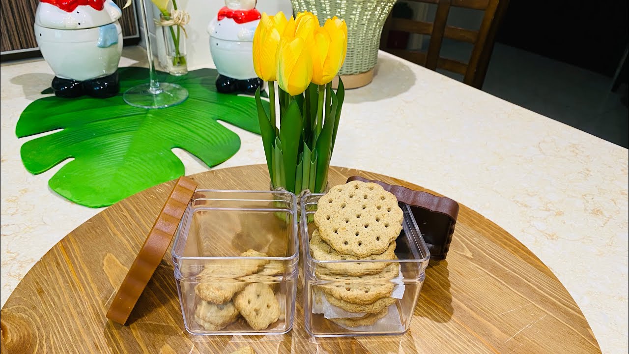 بسكويت الشوفان الصحي🧤بمقاديرالكوب وبأسهل وأنجح طريقه بدوب في الفم دلال حناوي المطبخ الأخضر