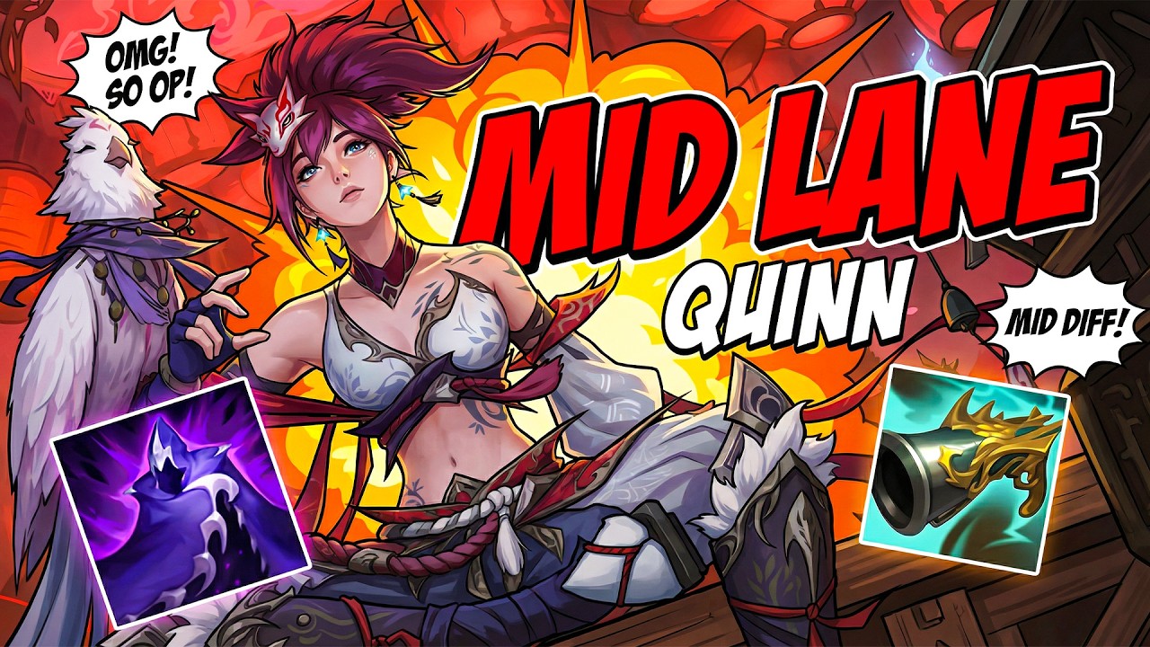 Quinn Mid Guide !! LOL Best Quinn ADC Build Top Lane Best Build Skin Combo 2026 S16 Gameplay Guide
