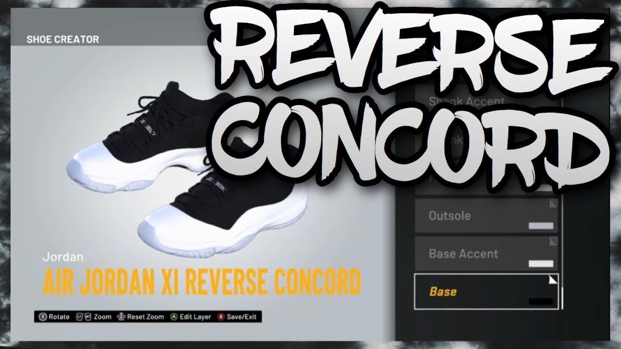 NBA 2K21 Shoe Creator- Jordan 11 “Reverse Concord\Tuxedo"