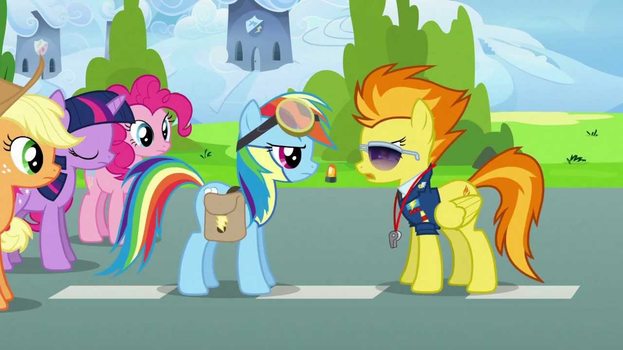 Spitfire puts Rainbow Dash back in the Wonderbolt Academy 