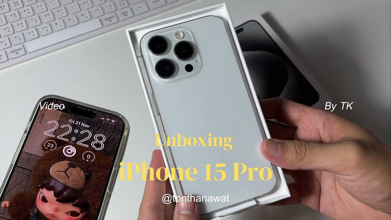 📦🤍 iPhone 15 Pro White Titanium in 2025 (256GB)unboxing +