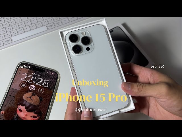 📦🤍 iPhone 15 Pro White Titanium in 2025 (256GB)unboxing +