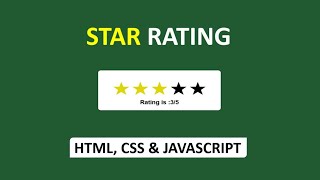 How to Create Star Rating using HTML CSS and JavaScript | Star Rating UI in JavaScript. #html #css