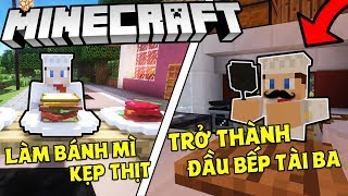 THỬ THÁCH 1 NGÀY LÀM ĐẦU BẾP PHỤC VỤ CHO 100 VỊ KHÁCH TRONG MCPE