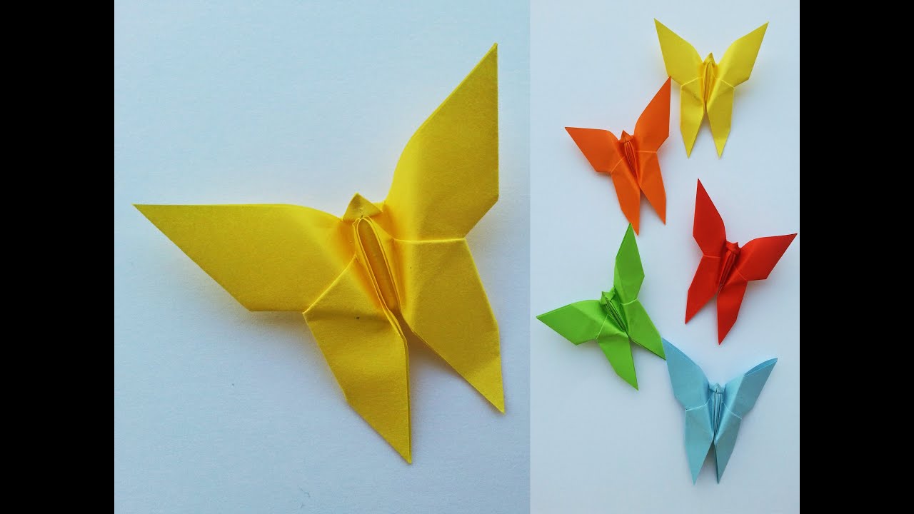 TUTORIAL ORIGAMI FARFALLE decorative YouTube