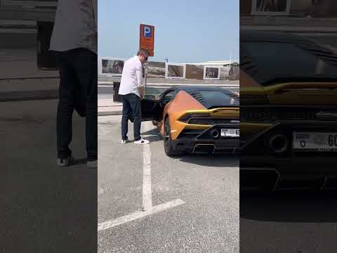 Gold Lamborghini Dubai Burj Al Arab
