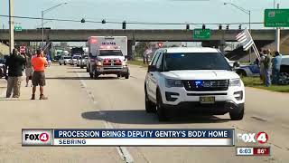 Fallen Sheriff's Deputy William Gentry body brought back to hometown