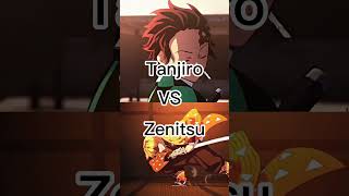 Tanjiro vs Zenitsu (Who is strongest) #shorts #tanjiro #zenitsu