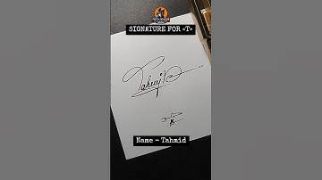 Tahmid | How to Create a SIMPLE Signature Idea for letter T | sbtellme #signature #shorts