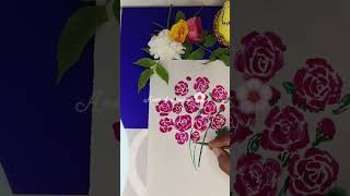 easy water colour painting l  rose water color. youtubeshorts trendingshorts trending painting
