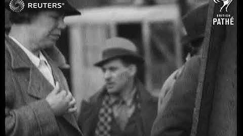 Entombed ten days. First pictures of gold mine rescue drama. Two survivors brought up afte...(1936)