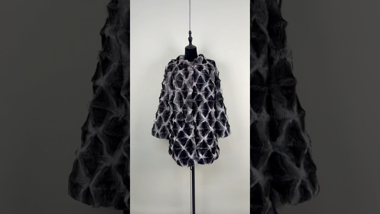 Luxury chinchilla fur coat. 
