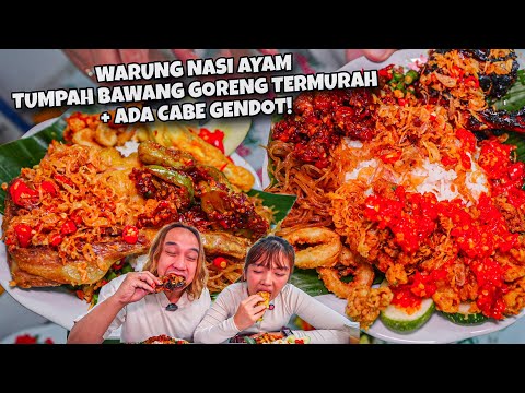 AYAM TUMPAH BAWANG HORENG TERMURAH! PAKAI CABE GENDOT JUGA