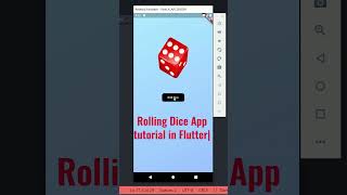 Rolling Dice App Tutorial In Flutter | Flutter Shorts | #shorts screenshot 5