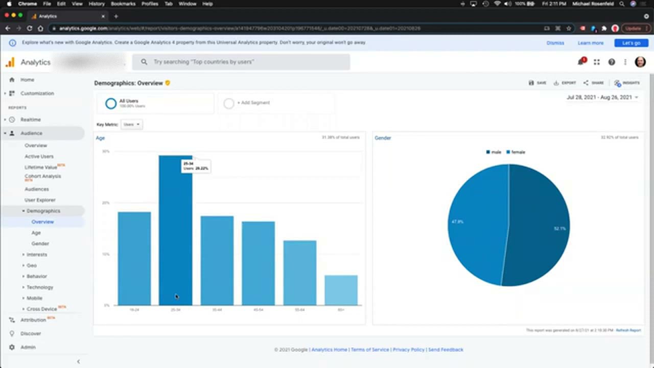 What can you learn from Google Analytics Demographics