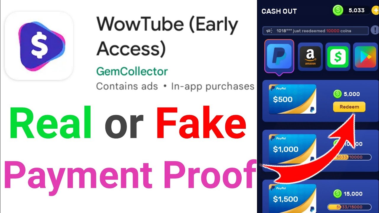 Wow Tube App Real or Fake Wow Tube App Payment Proof Wow Tube App