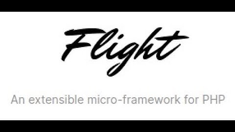 PHP Flight Framework Tutorial. Super easy API Project!