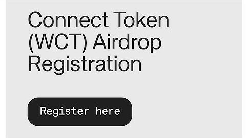 HOW TO REGISTER FOR FREE WALLET CONNECT TOKEN AIRDROP