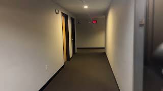 McBride Point main entrance, lobby, first floor hallway, rear entrance