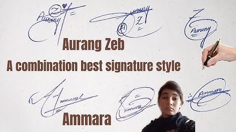 Aurang Zeb and Ammara name signature#english #sign#name  signature with arooj