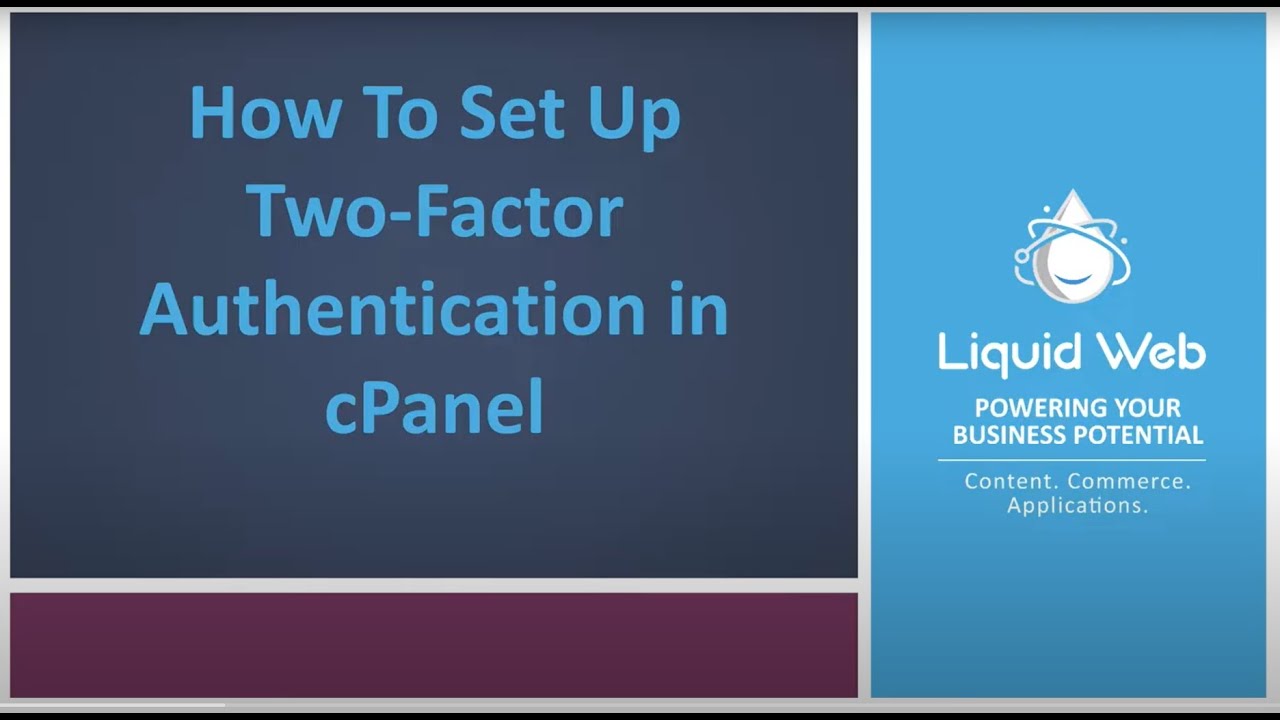 How to Set Up Two-Factor Authentication in cPanel - YouTube