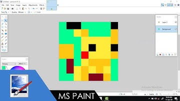How to Draw Pikachu 8x8 Pixel Art in Paint.net