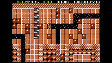 Atari 8-Bit Game Play, Boulder Dash III