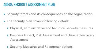 Security Assessment Plan ISOL699