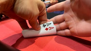 ALL IN with ACES on my VERY first hand!! // Poker Vlog #246