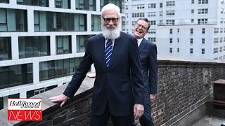 Stephen Colbert & David Letterman Launch 'Late Show' Set  Pieces Off Ed Sullivan Theater | THR News