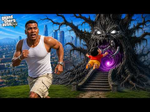 Franklin & Shinchan Found a Ghost Tree in Tamil Ghost Village | Gta5 Tamil