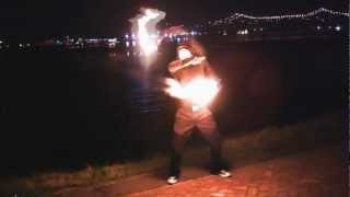 Fire Spinning by the River in NOLA - Pretty Lights Guy