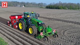 Planting potatoes in one pass | Aardappels poten in 1 werkgang | Dewulf | Kartoffel legen | Wielink