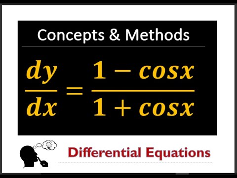 'dy/dx=(1-cosx/1+cosx)' || solve the differential equation (1+cos x)dy ...