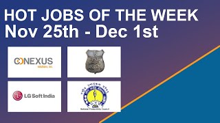 Hot Jobs Of The Week - (Nov 25th - Dec 1st) – LG Soft, Police Jobs, Conexus Software, NPC screenshot 4