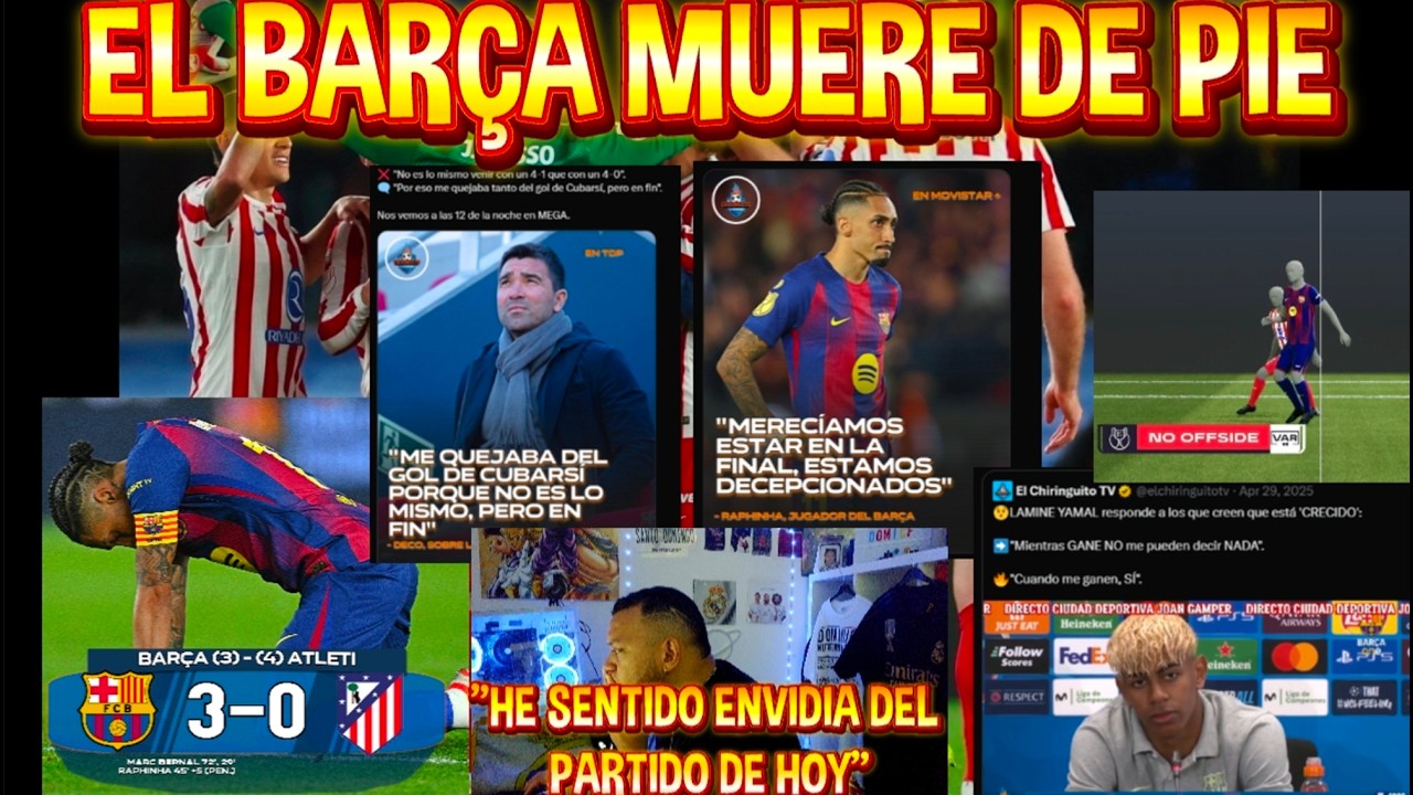 EL BARÇA NO REMONTA Y EL ATLETICO SUFRE. COMO MADRIDISTA SIENTES UN POCO DE ENVIDIA SANA...