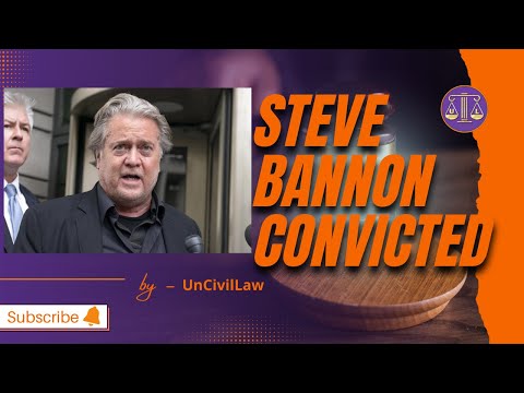 Steve Bannon CONVICTED of contempt