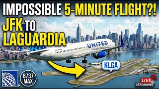 I Flew a United 737 MAX between Newyork JFK and LaGuardia... (It Went Wrong) 😱 @deeplegitgaming