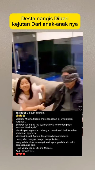 Desta nangis dikasi surprise anak-anak nya #desta #natasharizki